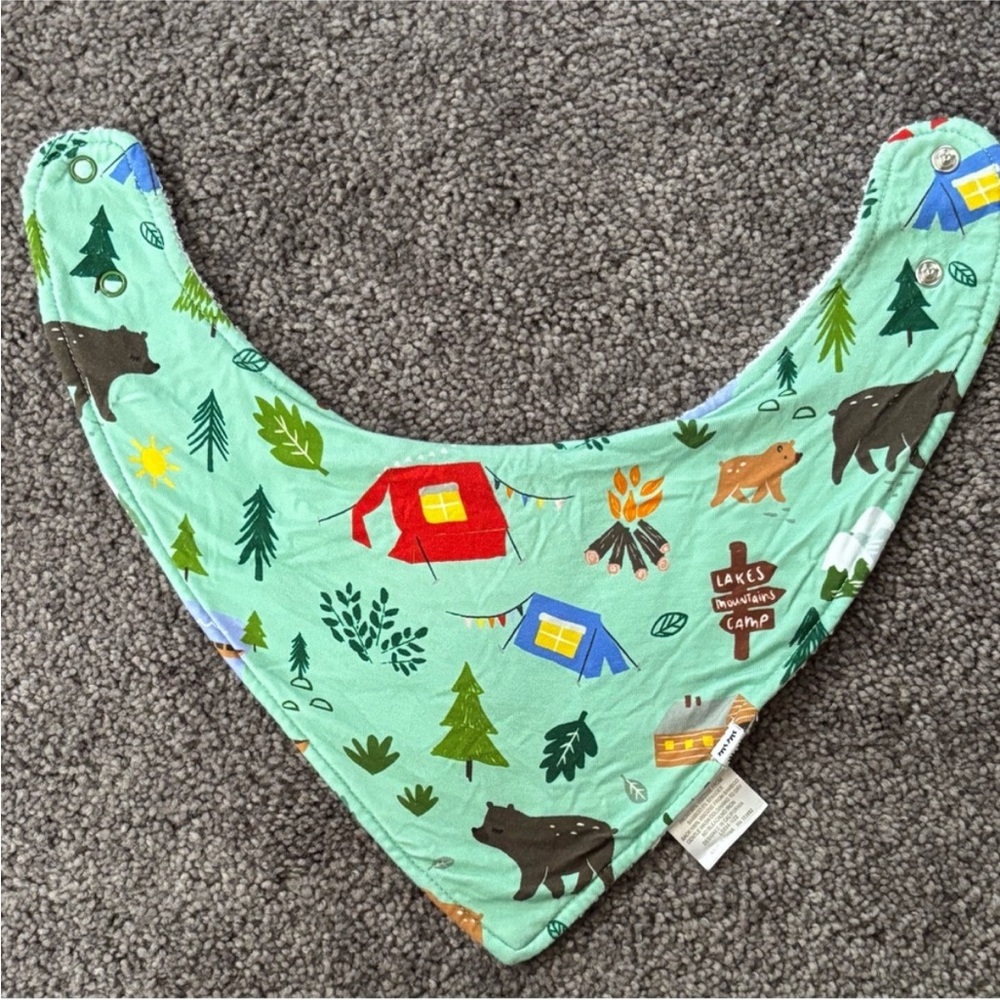 ⛺️Little Sleepies Happy Campers Bandana Bib